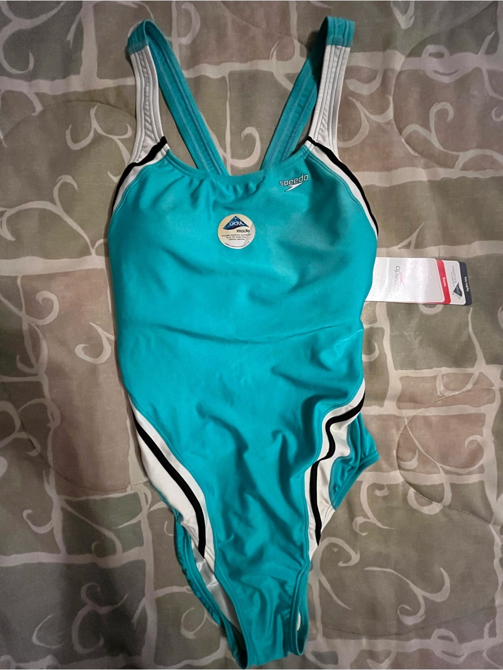 Speedo Teal & White One-Piece Women's Swimsuit